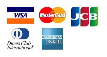 VISA JCB MasterCard dinersClub AmericanExpress