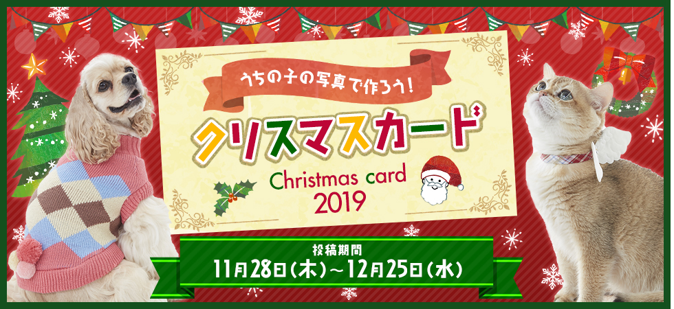 うちの子の写真で作ろう!クリスマスカード2019