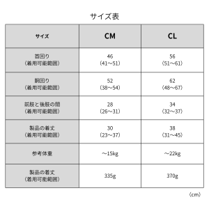 サイズ表