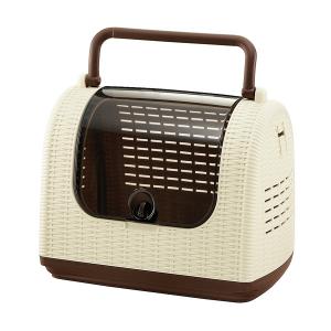 アイボリー/持ち運びやすい大きめハンドル付き。