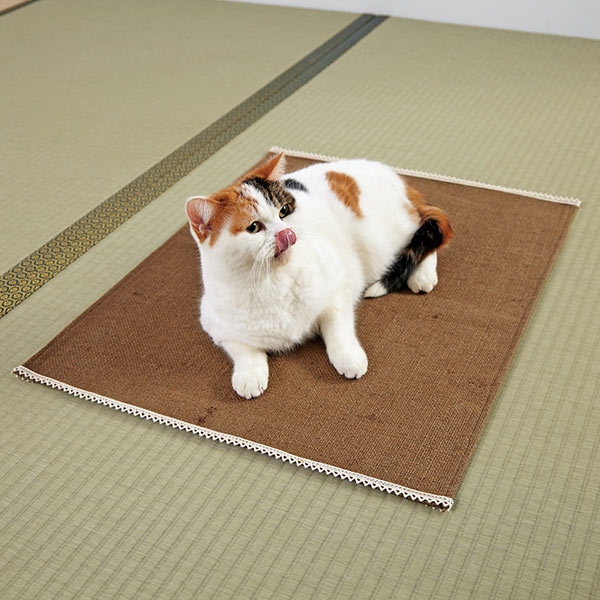 どこでも爪とぎマット (猫用麻製爪とぎ)| 引っ掻き対策| ペット