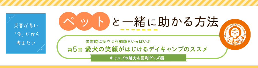 災害時に役立つ豆知識もいっぱい♪第5回愛犬の笑顔がはじけるデイキャンプのススメ
