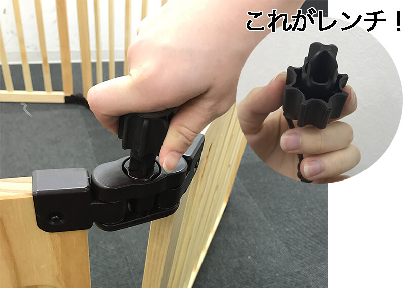 全てのパネルと入口パネルの接続ができれば固定します。